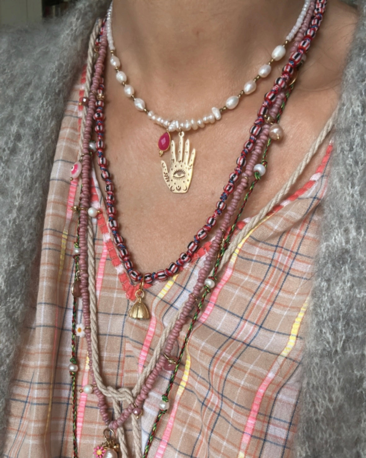 Collier Palm Pearl