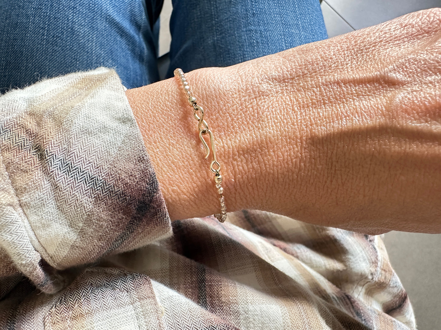 Bracelet Infinite Quartz Champagne
