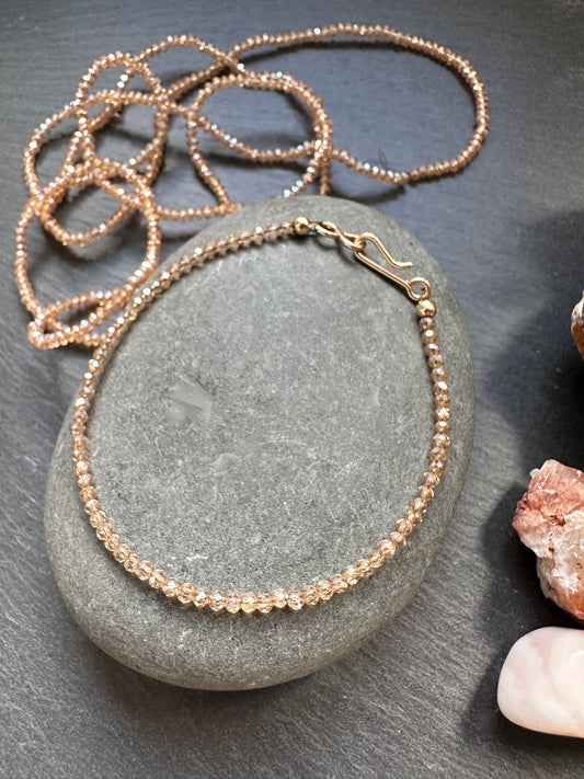 Bracelet Infinite Quartz Champagne