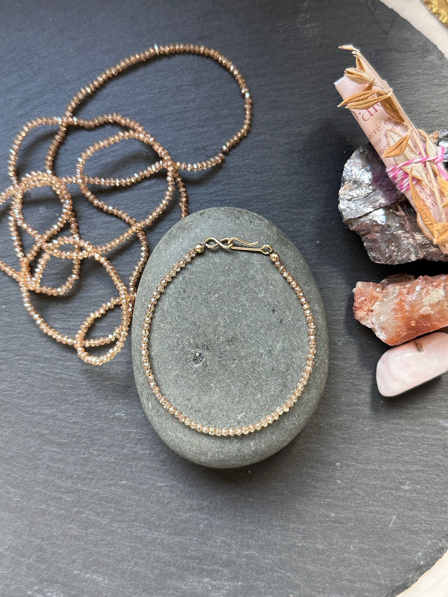 Bracelet Infinite Quartz Champagne