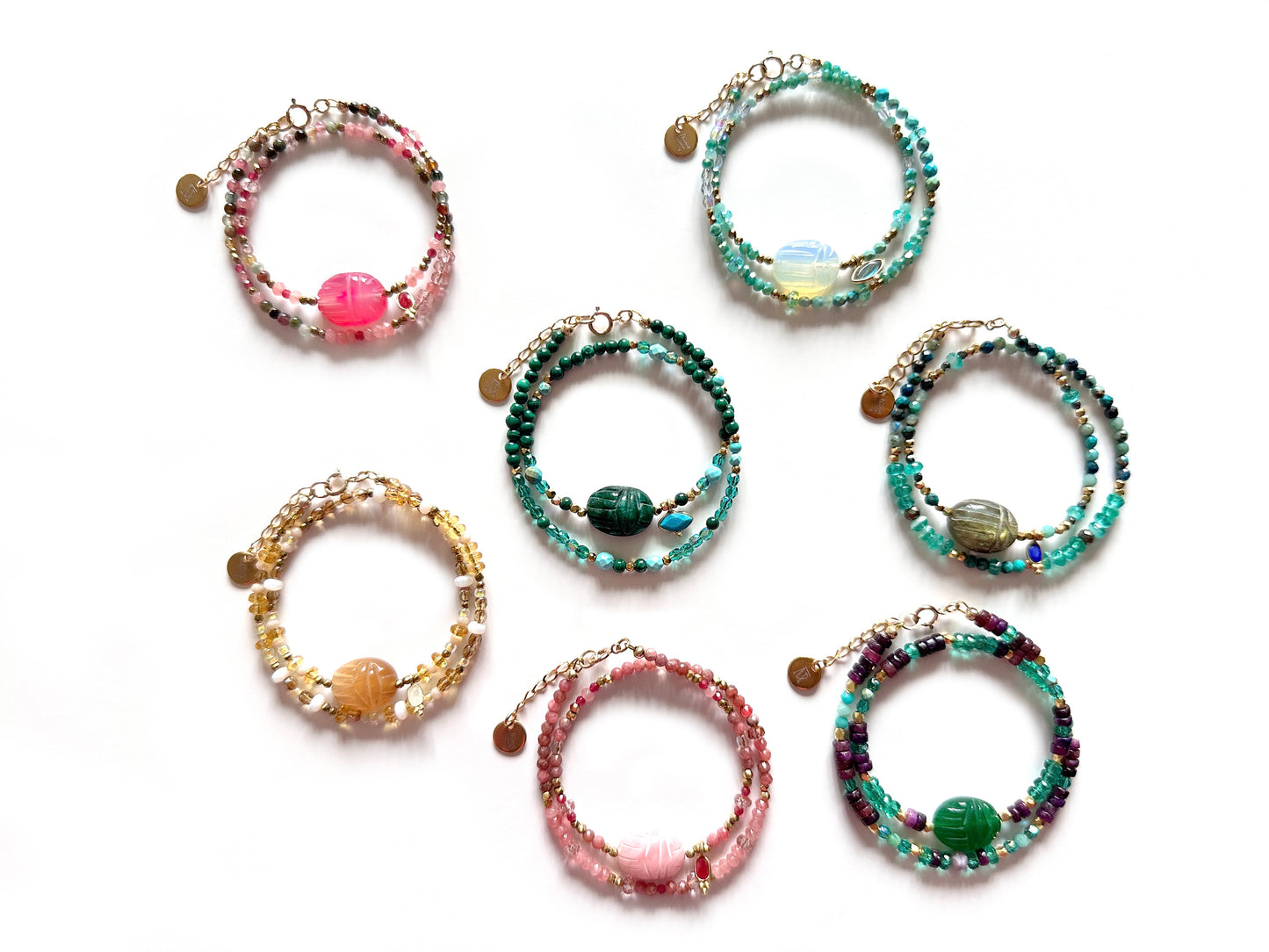 Bracelets KHEPRI & AJNA double tour - Nouveaux coloris