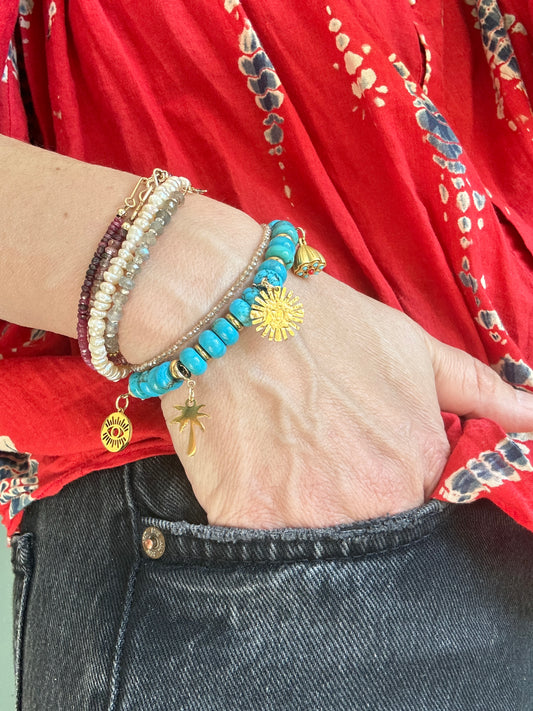 Bracelet Mahani élastique & Charms