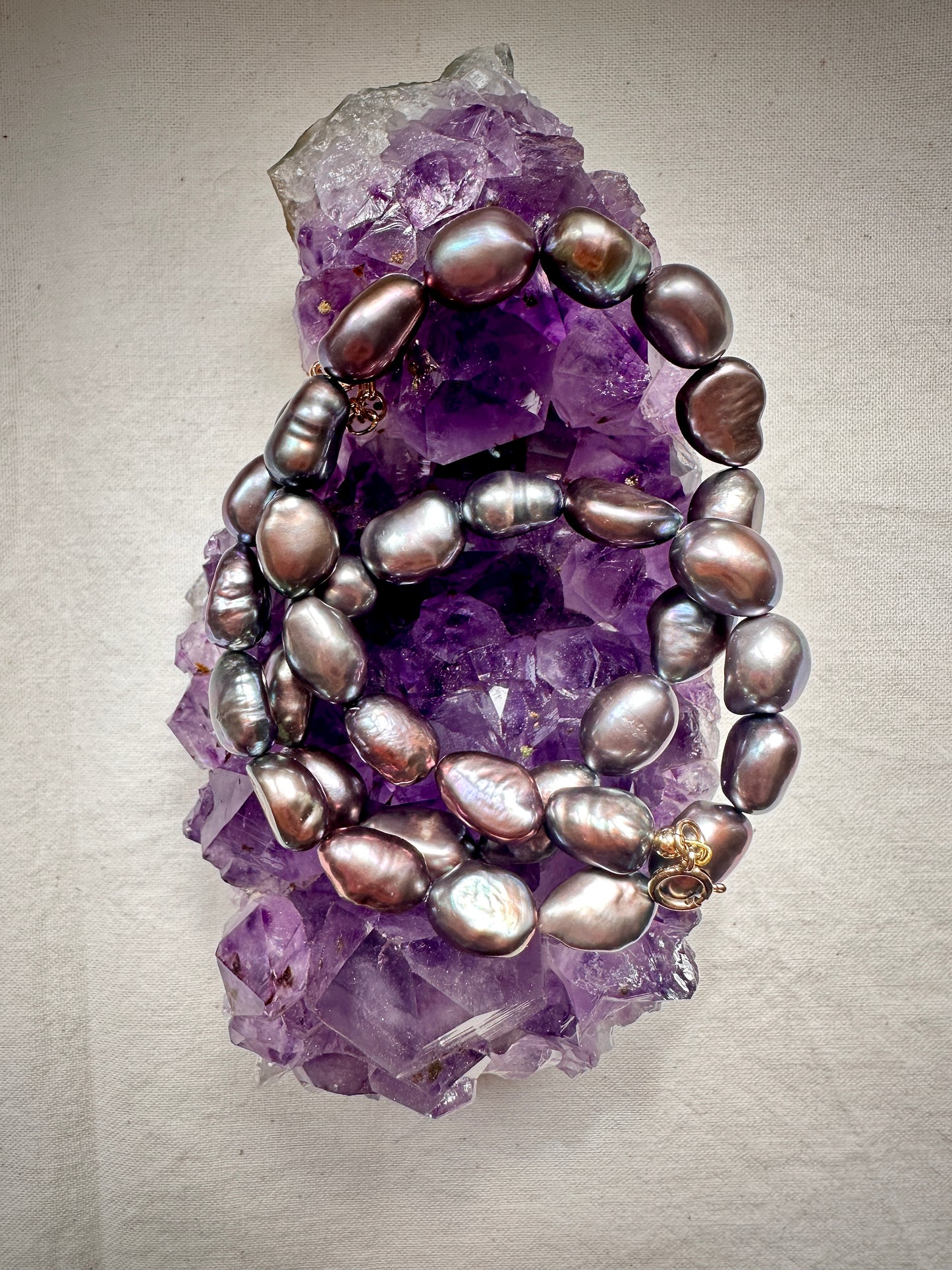 Colliers Anora Perles Grises