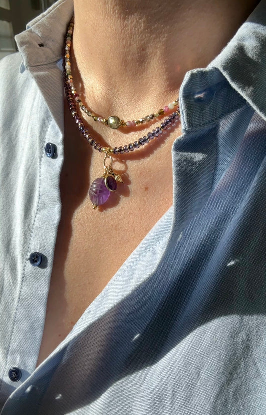 Colliers KHEPRI perles en verre