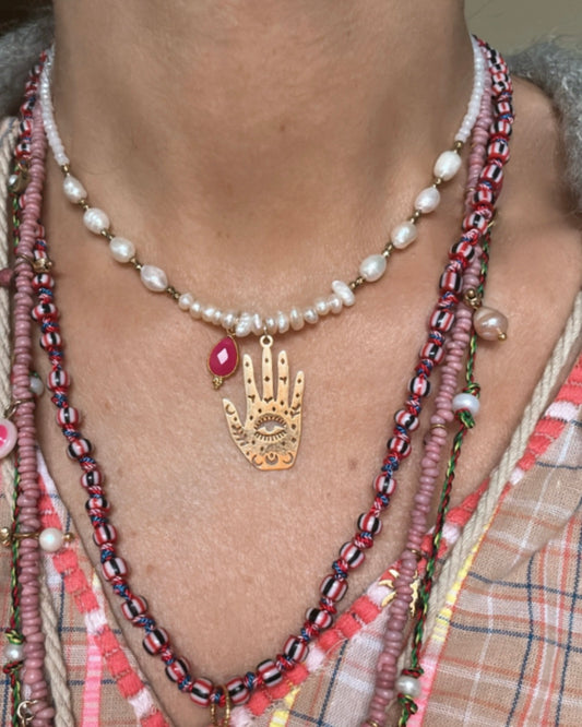 Collier Palm Pearl