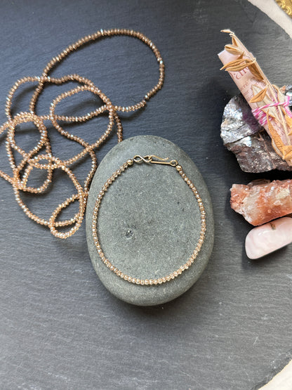 Bracelet Infinite Quartz Champagne