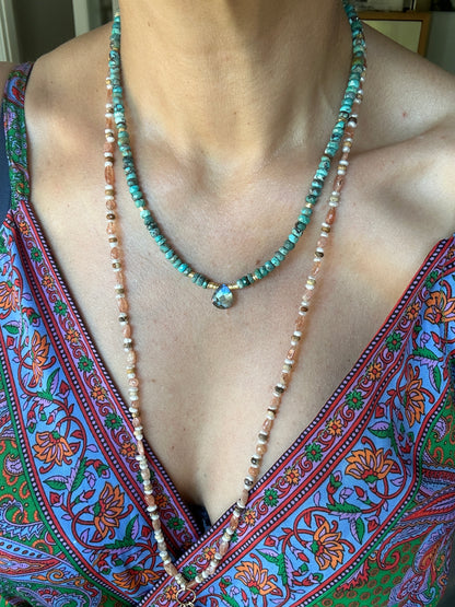 Collection RAKSA Labradorite, Turquoises et Chrysocolles.