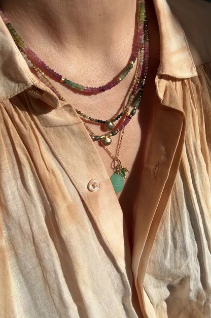 Colliers THEA Tourmalines et Labradorite