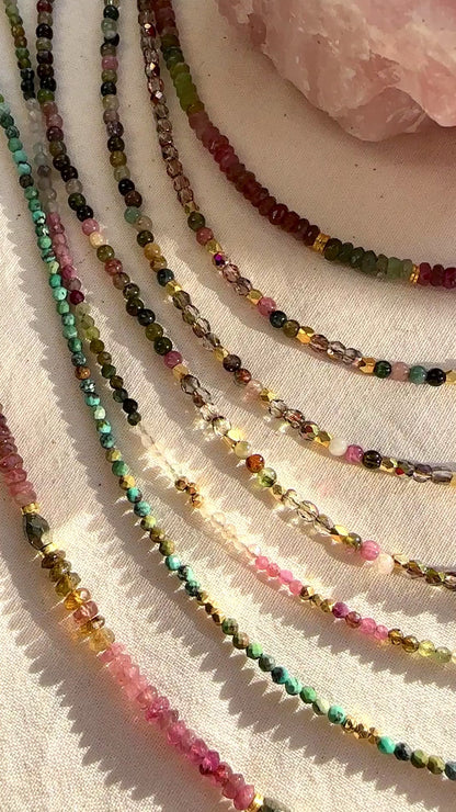 Colliers THEA Tourmalines et Labradorite