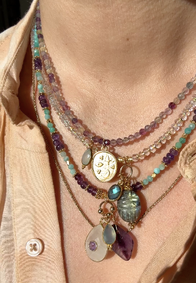 Colliers KHEPRI perles en verre